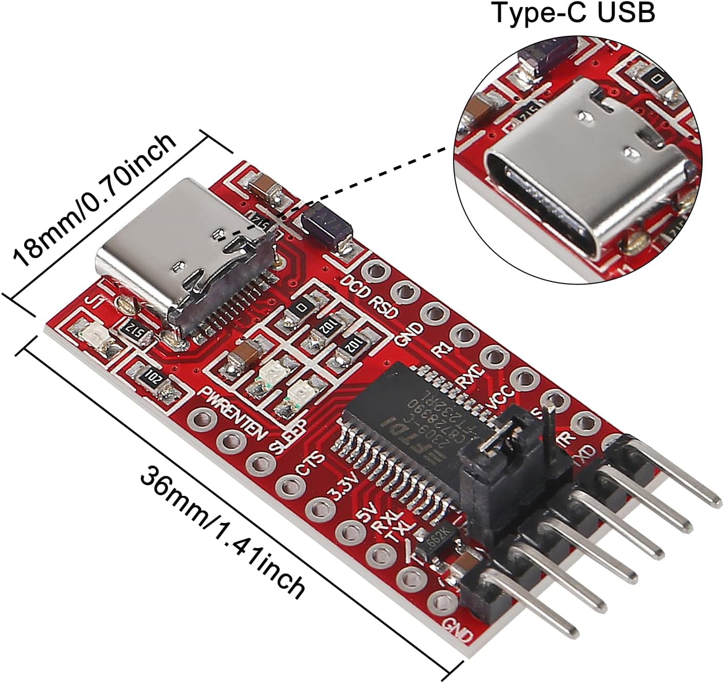 Módulo FTDI 232 USB TIPO c - Image 2